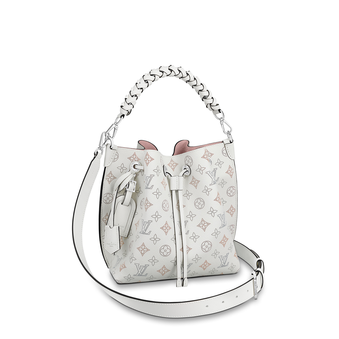 Louis Vuitton MURIA Bucket Bag Mahina Leather M58483 Snow White